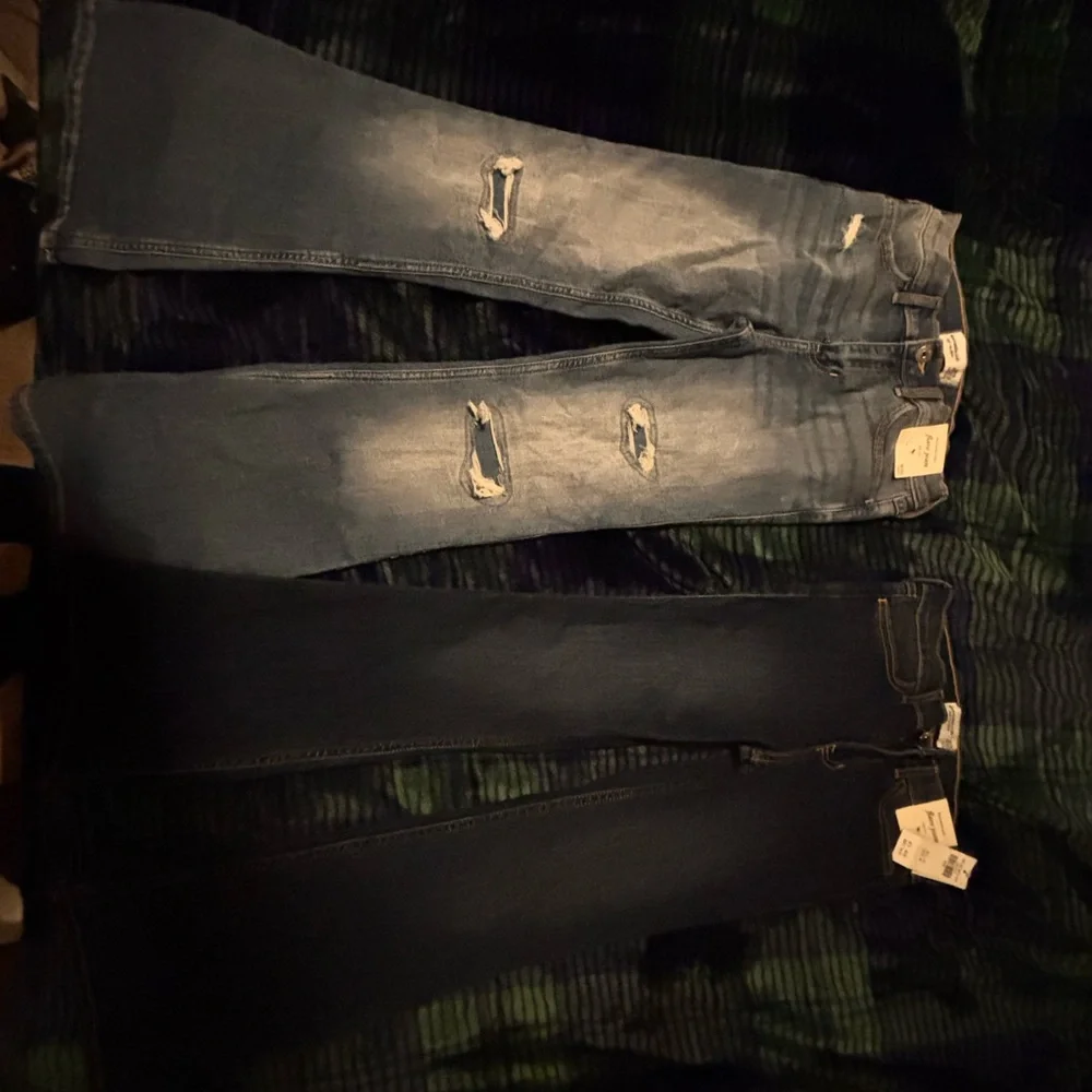 Abercrombie Kids Blue and Black Jeans - Picture 1 of 5
